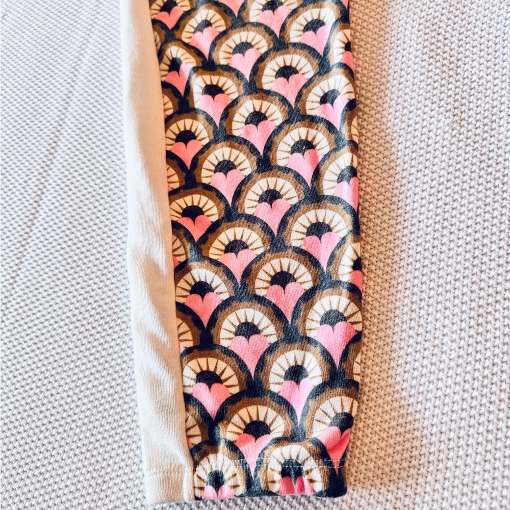WILDFOX Cream & Pink Hearts Joggers Sweatpants - Picture 3 of 11